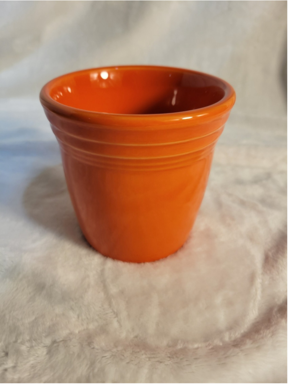Fiesta Flower Pot in Poppy 3 1/2 in -New